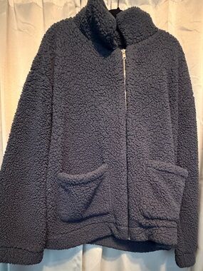 *FREE with Purchase* Cozy Women's Faux-Sherpa Zip Jacket - Navy